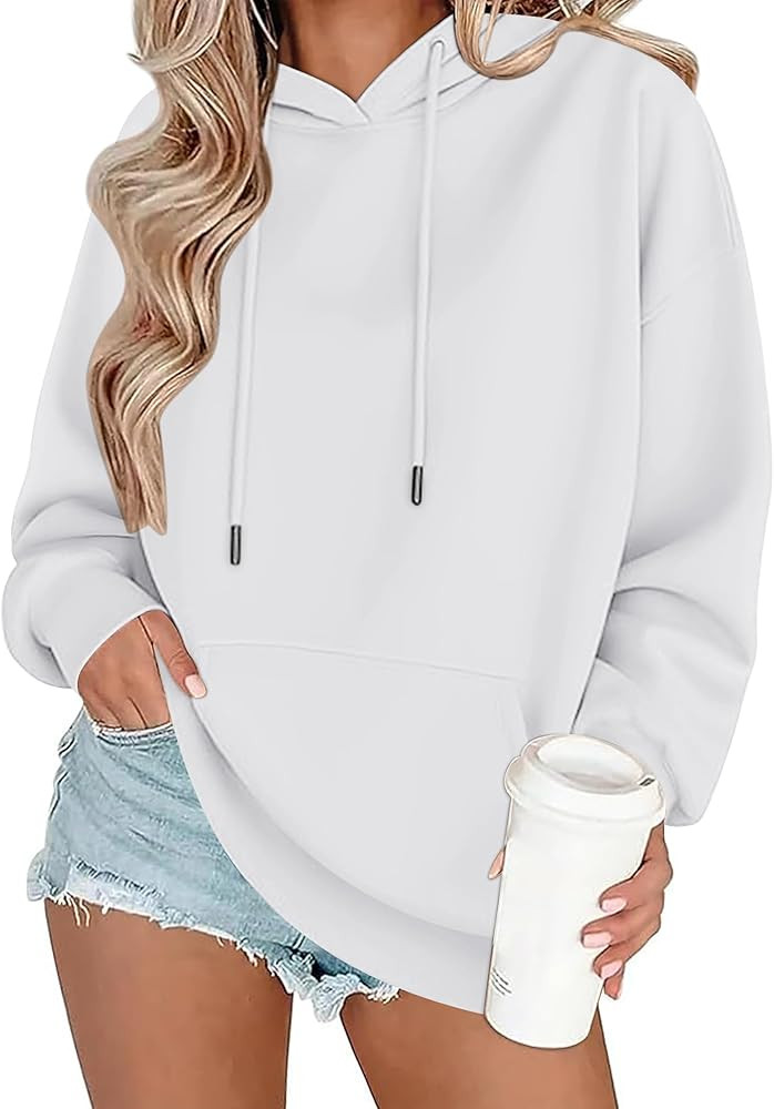 Zeagoo Womens Oversized Hoodies 2025 Fleece Sweatshirts Long Sleeve Pullover with Pocket Fall Win... | Amazon (US)