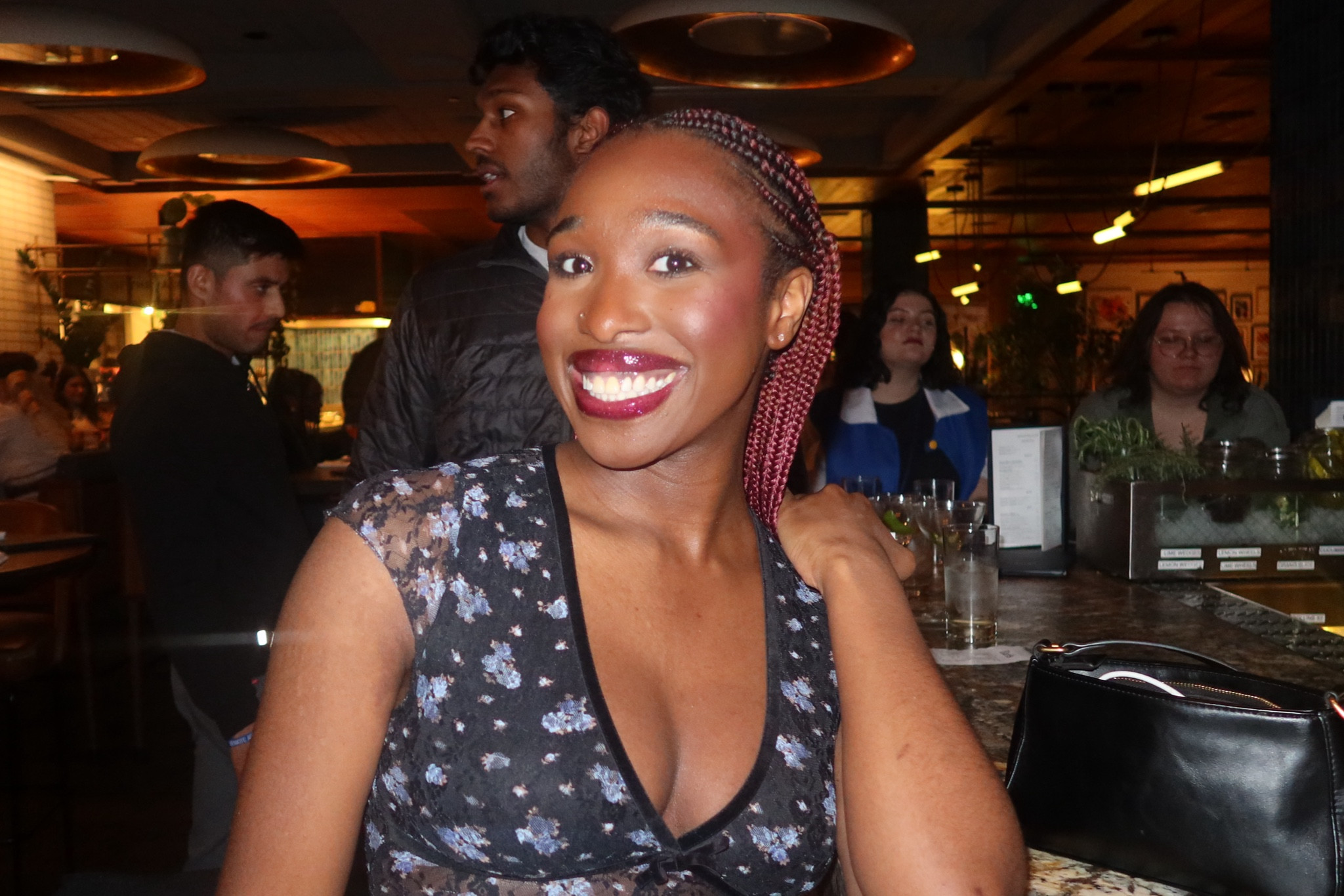 My favorite hot pink lip combo. It looks so glittery in person.