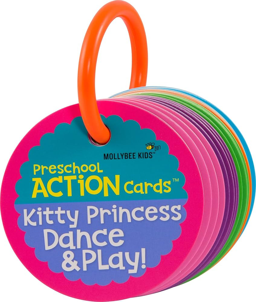 MOLLYBEE KIDS Preschool Action Cards Kitty Princess Dance and Play, 3,4 Year Old Girl Gifts | Amazon (US)