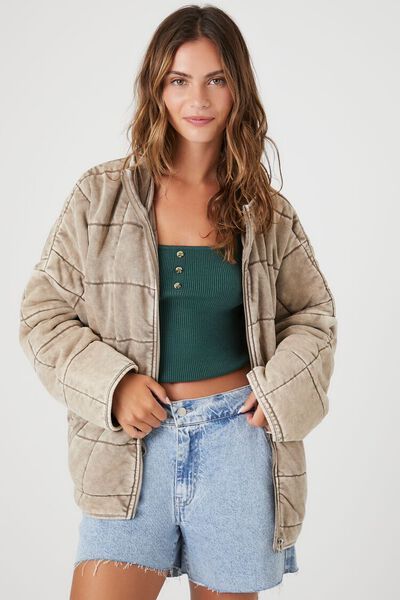 Quilted Zip-Up Jacket | Forever 21