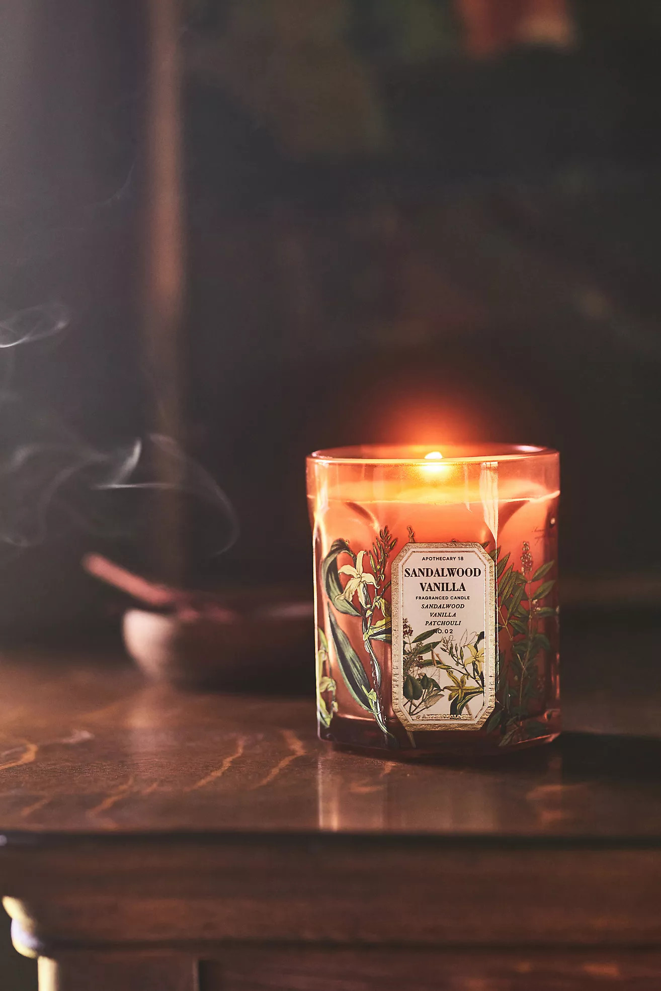 Apothecary 18 Woody Sandalwood Vanilla Small Glass Candle | Anthropologie (US)