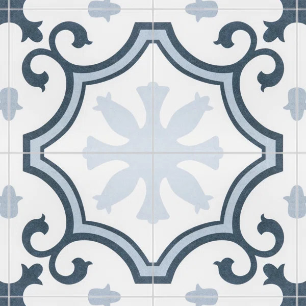 Lacour 10" x 10" Porcelain Patterned Wall & Floor Tile | Wayfair North America
