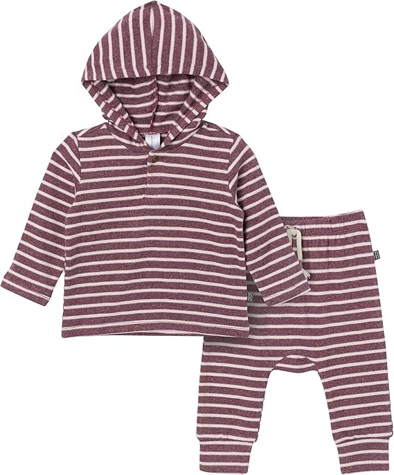 Modern Moments by Gerber Unisex Baby Hooded Hacci Top and Pant Set | Amazon (US)