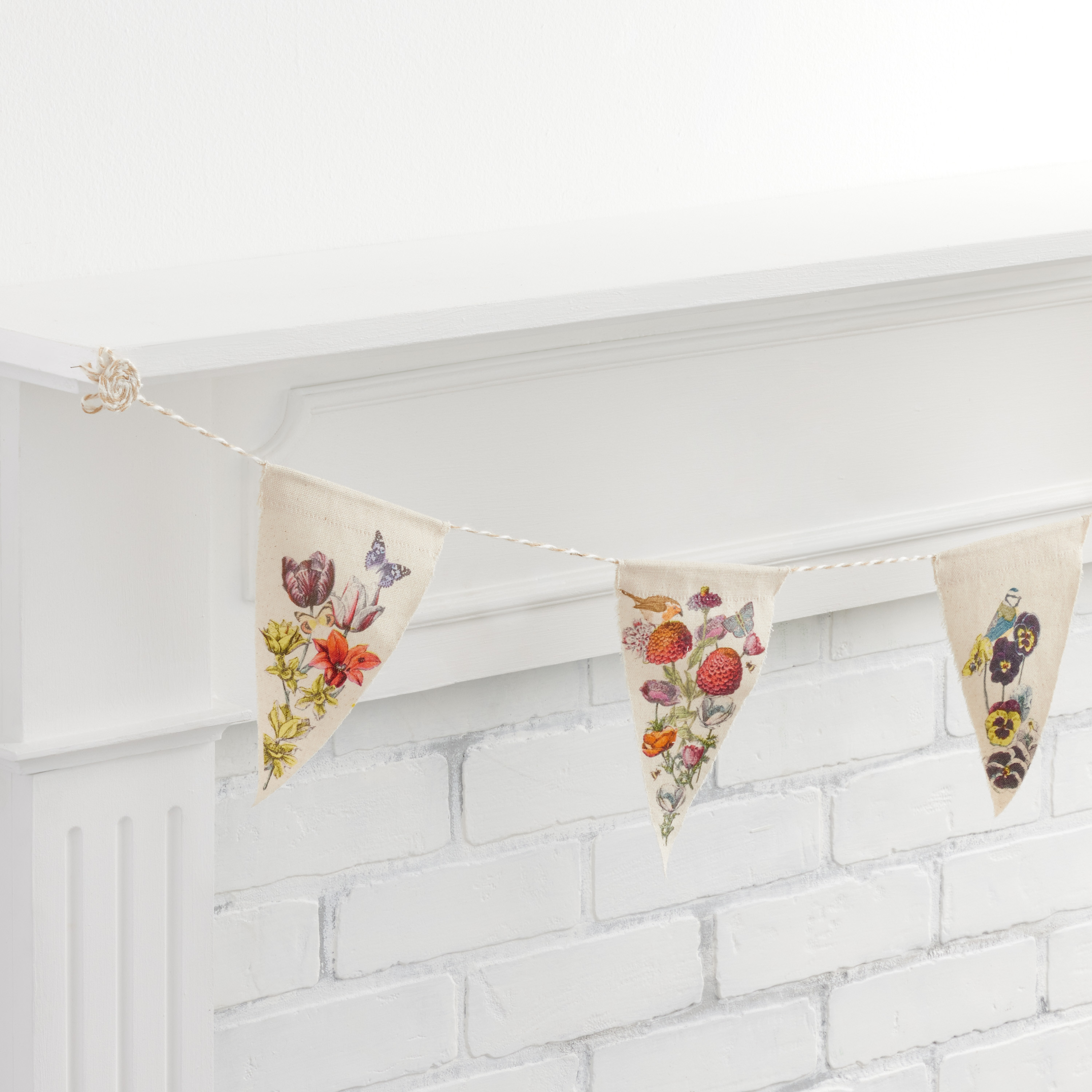 Multicolor Cotton Floral Pennant Garland | World Market
