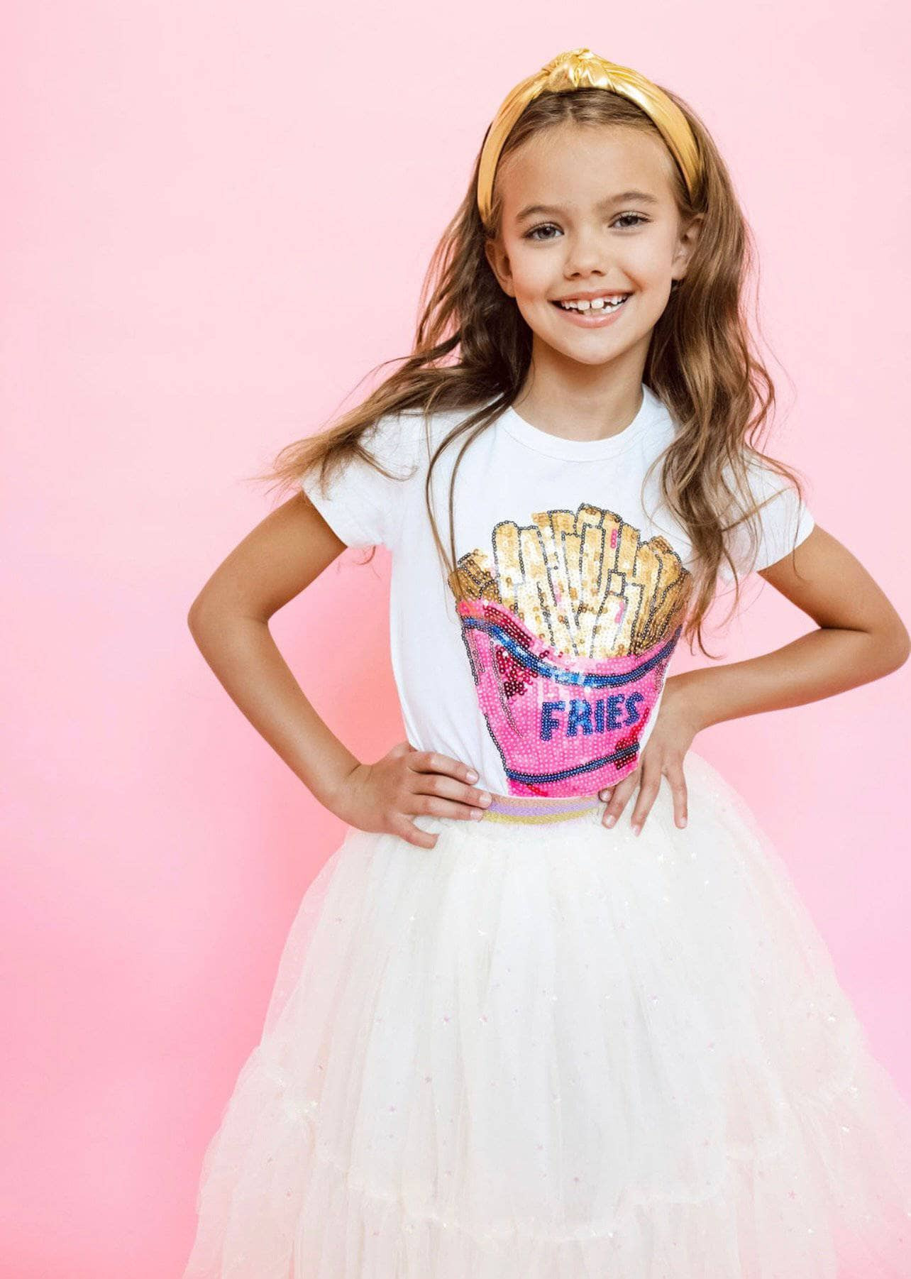 French Fries Sequin T-Shirt | Lola + The Boys