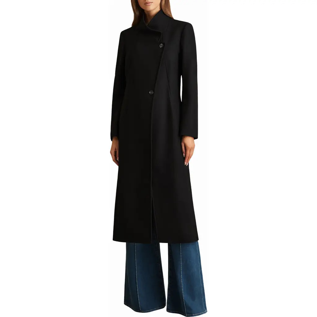 Reiss Mollie Long Coat in Black at Nordstrom, Size 14 Us | Nordstrom