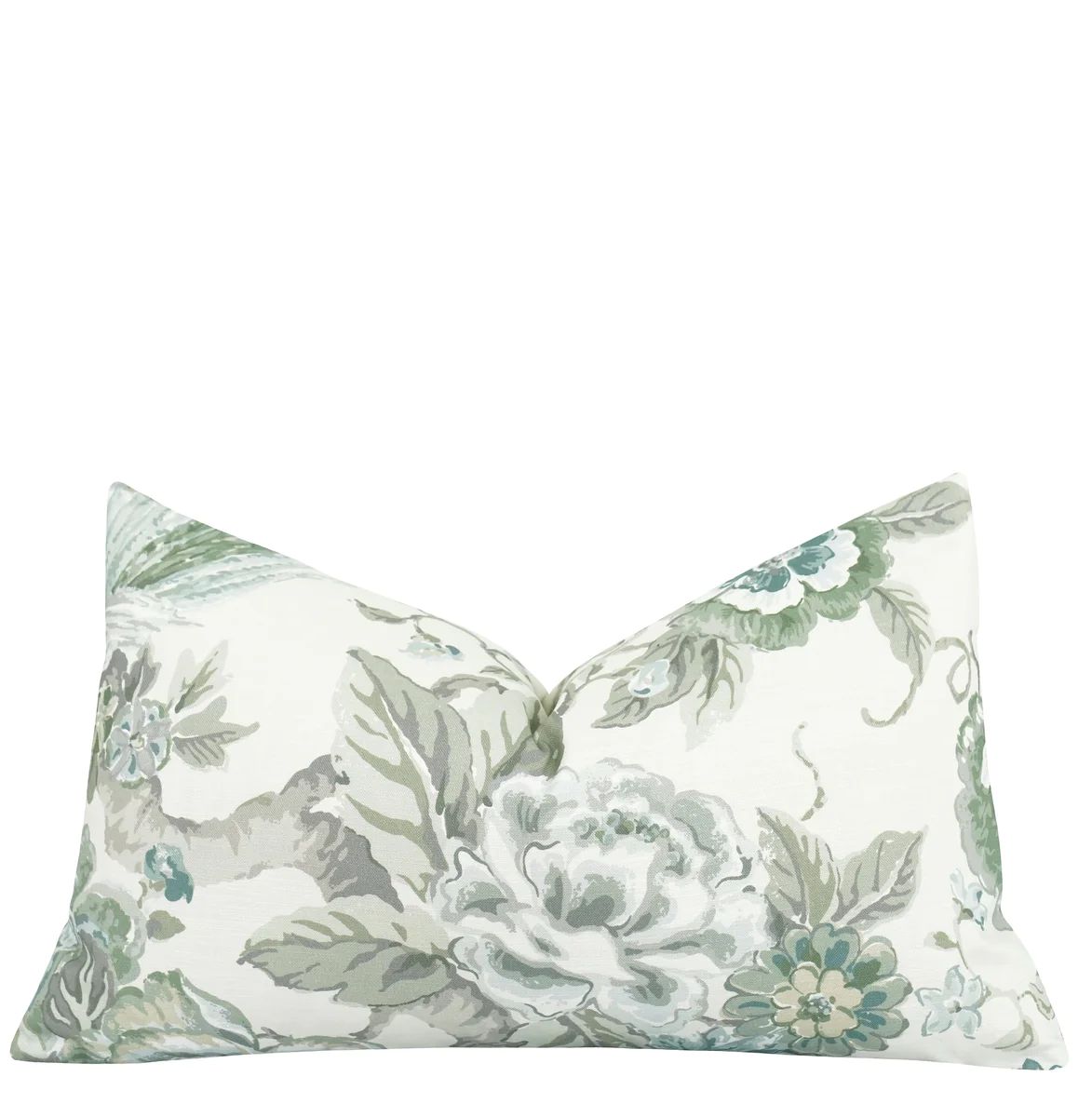 Conover Foam Green Lumbar Floral Pillow | Land of Pillows