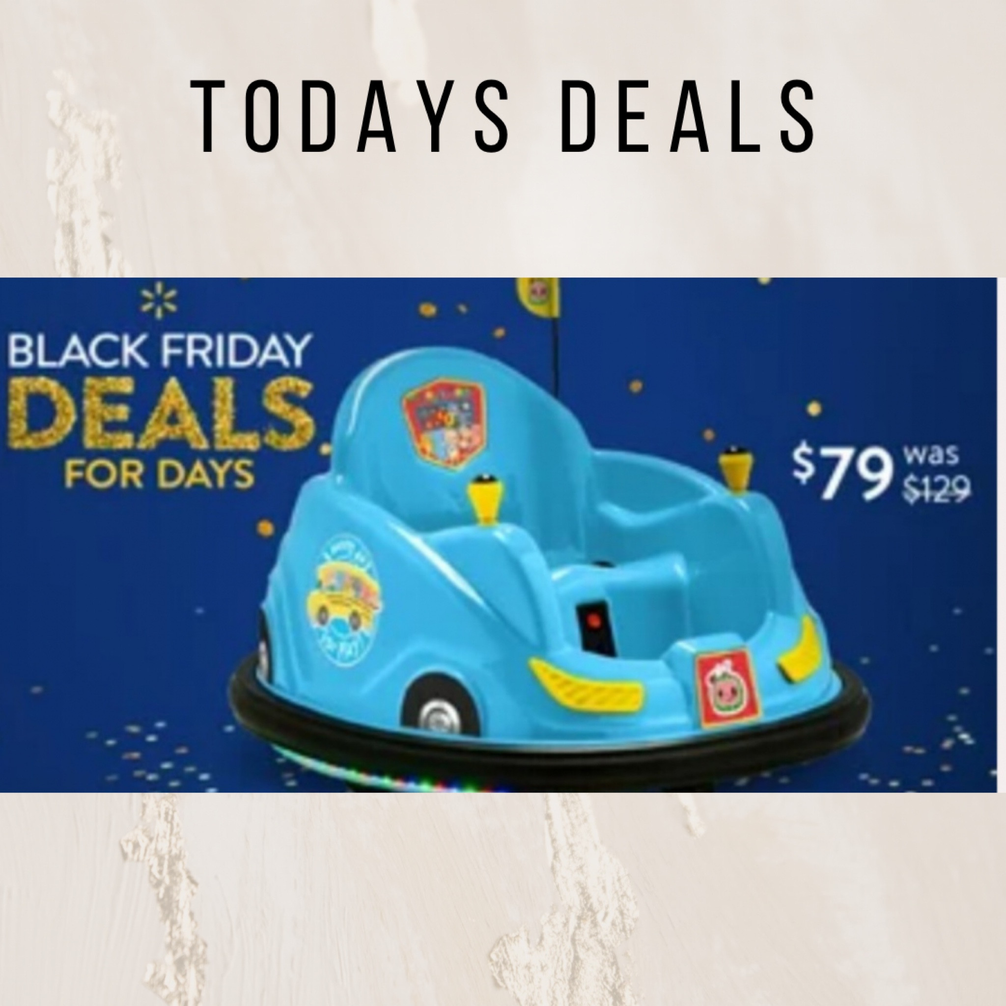 Bumper cars on sale! They usually run over $150!!! 

#bumpercar #cars #kidstoys #kids #kidsgifts #holiday #present #kidspresent #toddler
#cybermondaydeals #blackfriday #forher #cybermonday #giftguide #holidaydress #kneehighboots #loungeset #thanksgiving #earlyblackfridaydeals #walmart #target #macys #academy #under40  #LTKfamily #LTKcurves #LTKfit #LTKbeauty #LTKhome #LTKstyletip #LTKunder100 #LTKsalealert #LTKtravel #LTKunder50 #LTKhome #LTKsalealert #LTKHoliday #LTKshoecrush #LTKunder50 #LTKHoliday
#under50 #fallfaves #christmas #winteroutfits #holidays #coldweather #transition #rustichomedecor #cruise #highheels #pumps #blockheels #clogs #mules #midi #maxi #dresses #skirts #croppedtops #everydayoutfits #livingroom #highwaisted #denim #jeans #distressed #momjeans #paperbag #opalhouse #threshold #anewday #knoxrose #mainstay #costway #universalthread #garland 
#boho #bohochic #farmhouse #modern #contemporary #beautymusthaves 
#amazon #amazonfallfaves #amazonstyle #targetstyle #nordstrom #nordstromrack #etsy #revolve #shein #walmart #halloweendecor #halloween #dinningroom #bedroom #livingroom #king #queen #kids #bestofbeauty #perfume #earrings #gold #jewelry #luxury #designer #blazer #lipstick #giftguide #fedora #photoshoot #outfits #collages #homedecor


#LTKGiftGuide #LTKsalealert #LTKkids