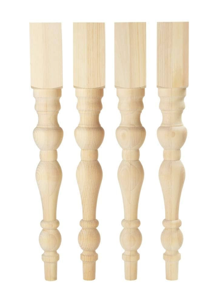 CAROLINA LEG CO. Chunky Rustic Modern Farmhouse Table Legs - Unfinished - DIY Furniture - Turned ... | Amazon (US)
