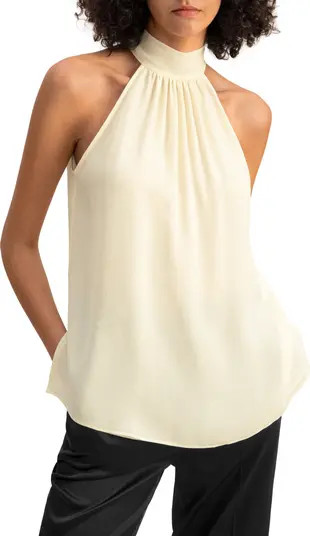 Silk Georgette Halter Neck Top | Nordstrom