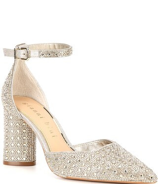 Alisa Rhinestone Ankle Strap Dress Pumps | Dillard's