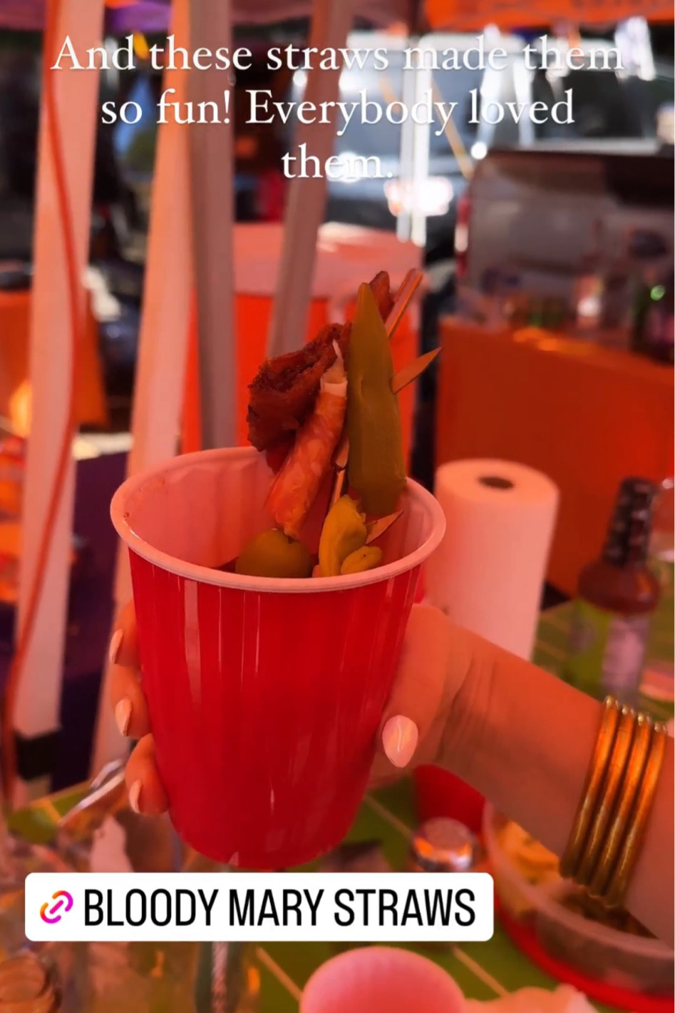 Bloody Mary straws that make a meal out of your drink!! 