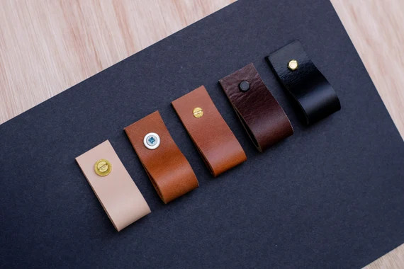 leather drawer pulls, leather pulls, leather cabinet pull, leather dresser pull, kitchen handle, ... | Etsy (US)