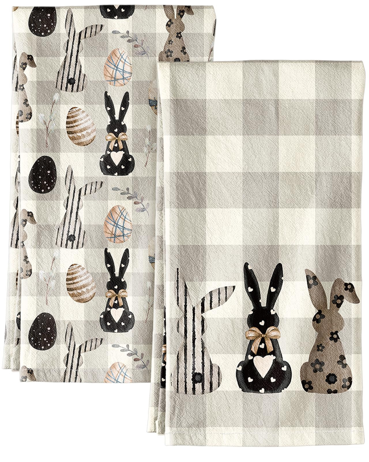 2pcs Easter Kitchen Towels - Flour Sack Tea Towels Set of 2 with Hanging Loop 18x26 Inch Spring B... | Amazon (US)