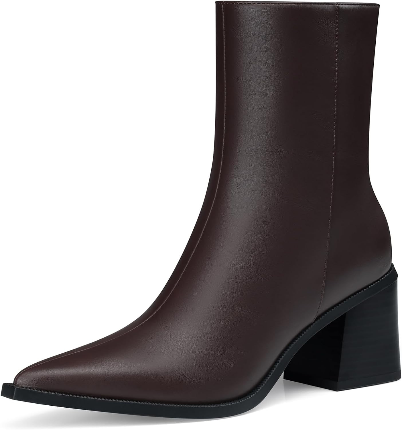 Women Heel Ankle Boots: Pointed Toe Chunky Heels Boots | Amazon (US)
