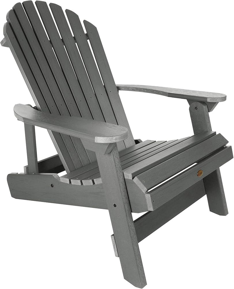 Highwood AD-KING1-CGE Hamilton Folding and Reclining Adirondack Chair, King Size, Coastal Teak | Amazon (US)