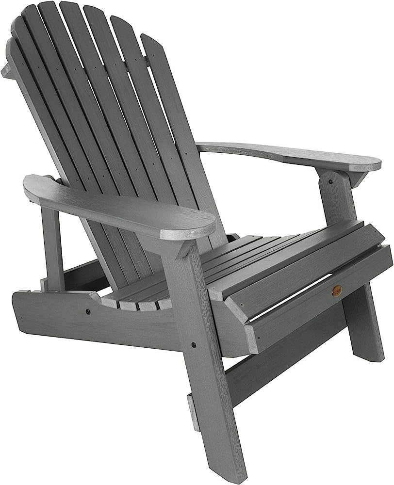 Highwood AD-KING1-CGE Hamilton Folding and Reclining Adirondack Chair, King Size, Coastal Teak | Amazon (US)