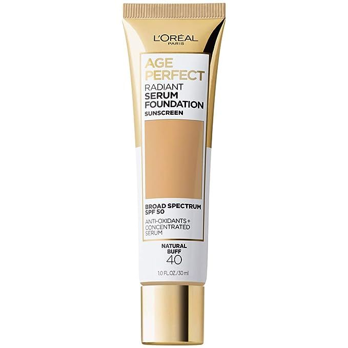 L'Oreal Paris Age Perfect Radiant Serum Foundation with SPF 50, Natural Buff, 1 Ounce | Amazon (US)