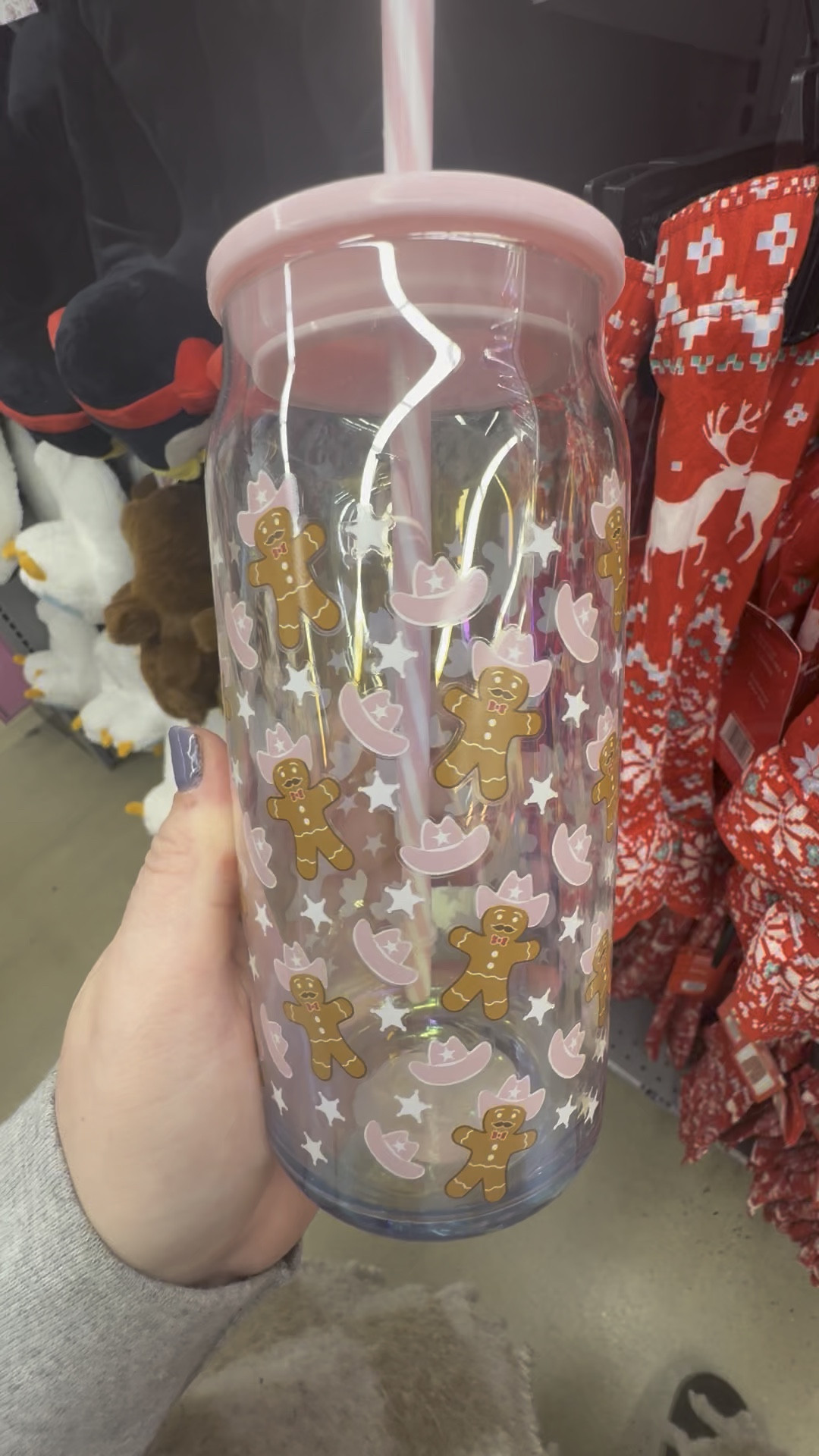 These cute gingerbread cowboy pink cups from five below! Perfect for this holiday season #gingerbread #gingerbreadcowboy #cowboy #cowgirl #pinkcowgirl #pink 

#LTKHoliday #LTKSeasonal #LTKGiftGuide