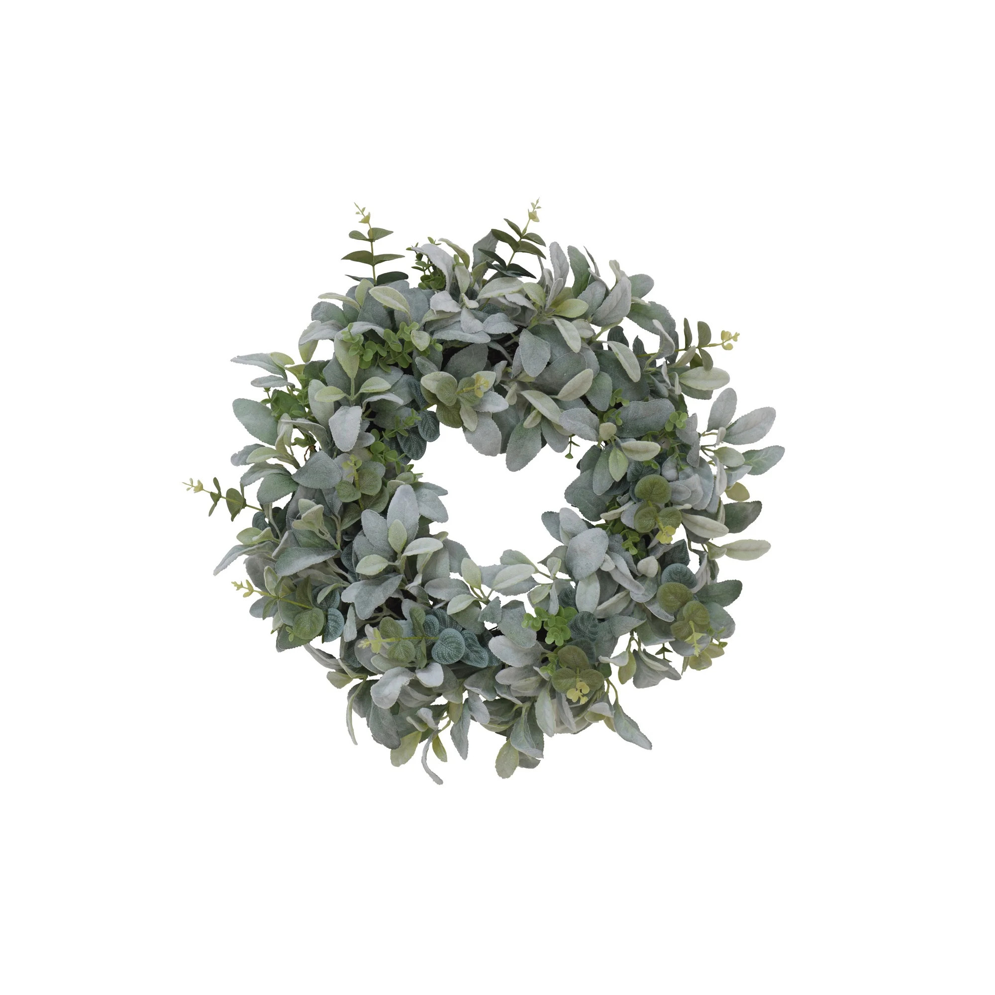 22" Vibrant Puleo International Artificial Lambs Ear Wreath | Walmart (US)