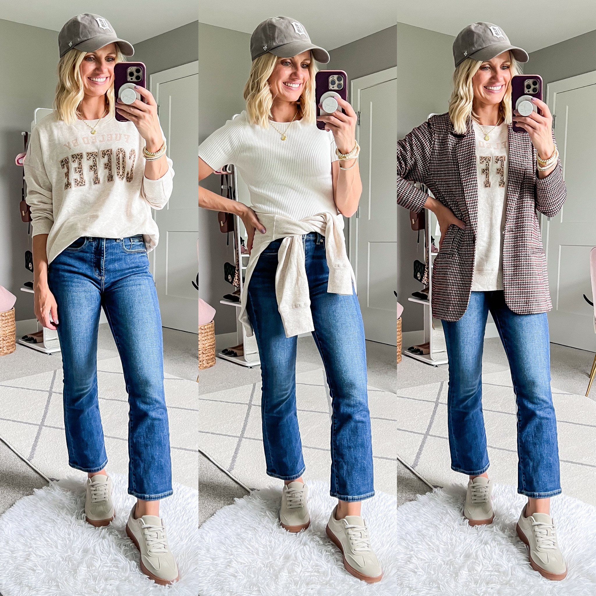 Mom-friendly fall capsule wardrobe outfits. For more details on post visit thriftywifehappylife.com

#LTKStyleTip #LTKSeasonal #LTKFindsUnder100