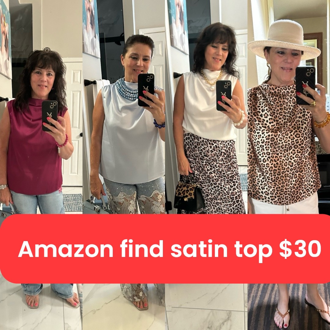 this satin mock neck tank is such a cute amazon find for $30!! classy, simple, and so easy to dress up or down 💙 always be confident
#amazonfind #amazonfashion #satin top #mocknecktop #midlifestyle

#LTKgrwm #LTKMidsize #LTKWorkwear