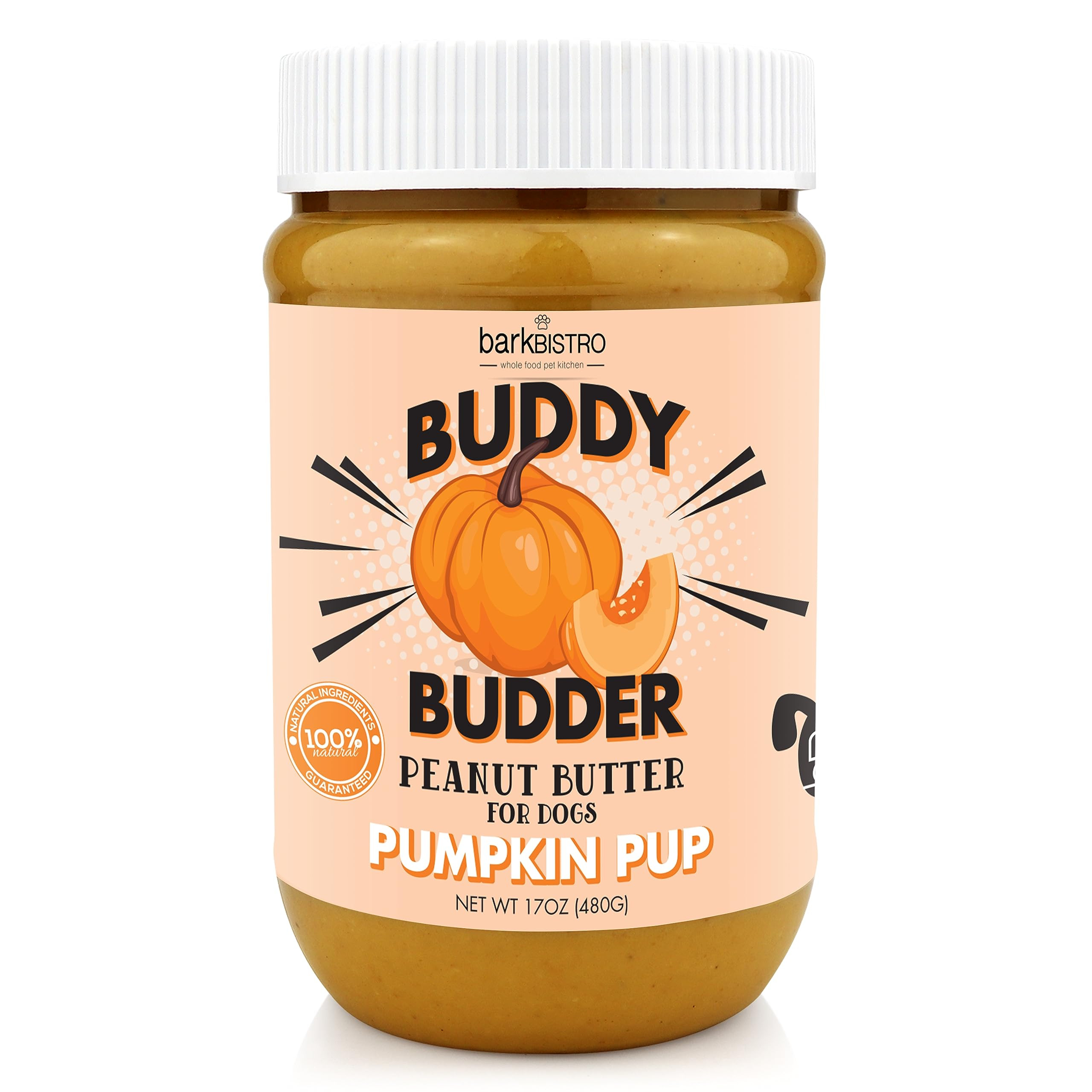 Pumpkin Pup Buddy BUDDER, 100% Natural Dog Peanut Butter, Healthy Peanut Butter Dog Treats, Made ... | Amazon (US)