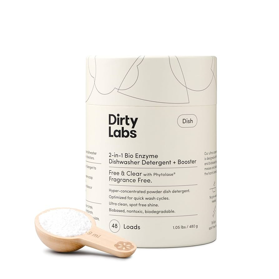 Dirty Labs | Dishwasher Detergent and Booster | Scent Free | 48 Loads (1 lb) | Ultra Clean, Spot ... | Amazon (US)