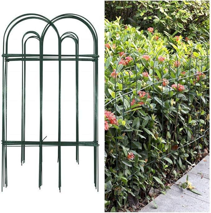 Amagabeli Decorative Garden Fence 32inx20ft Rustproof Green Iron Landscape Wire Folding Fencing O... | Amazon (US)