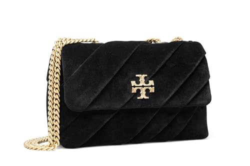 Tory Burch Women's Small Kira Chevron Convertible Shoulder Bag, Black Velvet | Amazon (US)