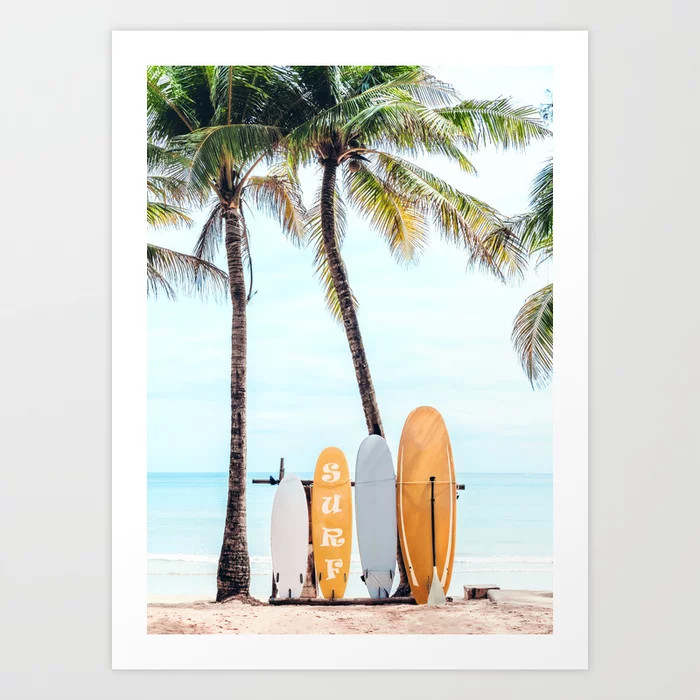 Choose Your Surfboard Art Print | Society6