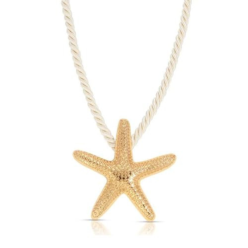 Ettika Women Necklaces. Silk Cord Necklace. Starfish Statement Pendant Necklace. 18K Gold Plated Pendant, Jewelry | Amazon (US)