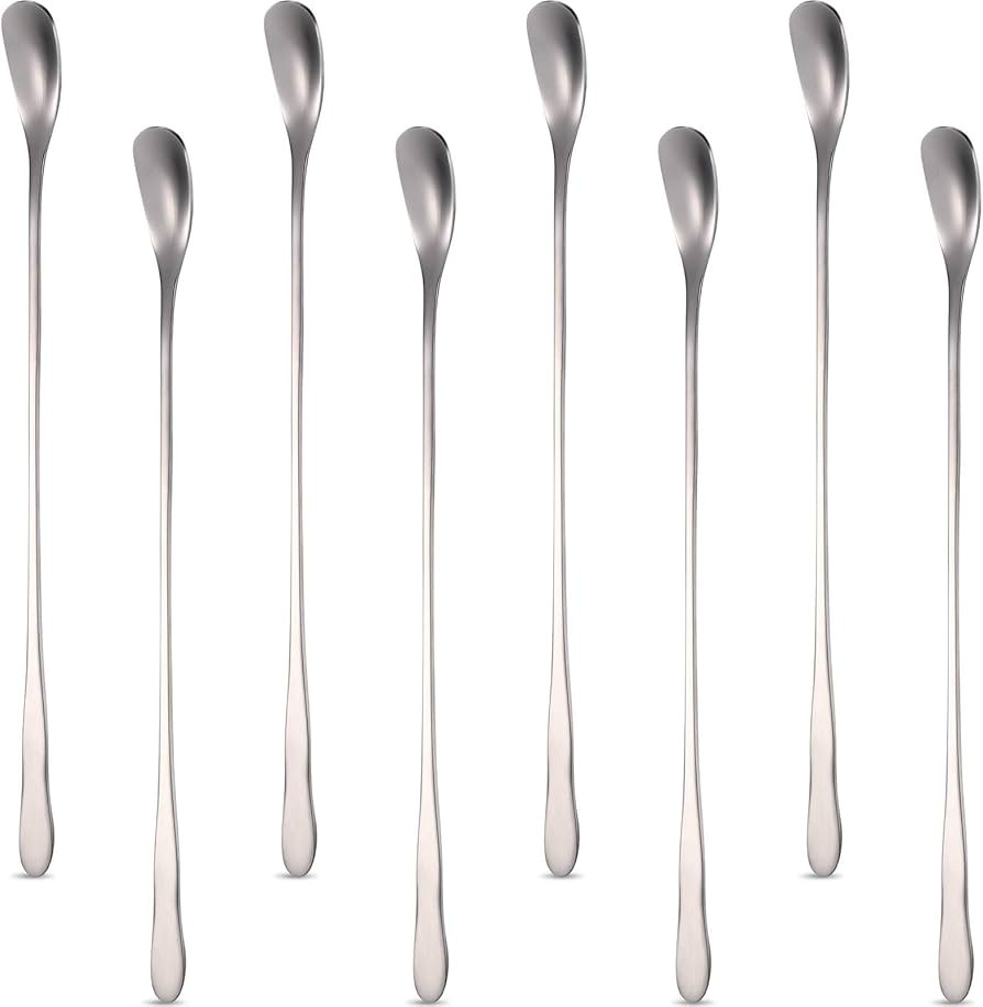 Patelai 8 Pieces Stainless Steel Coffee Stirrers Mixing Spoon Drink Cocktail Stir Sticks Stirring... | Amazon (US)
