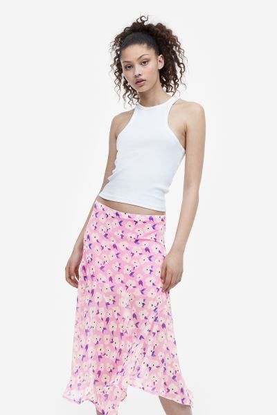 Asymmetric Crêped Skirt | H&M (US)