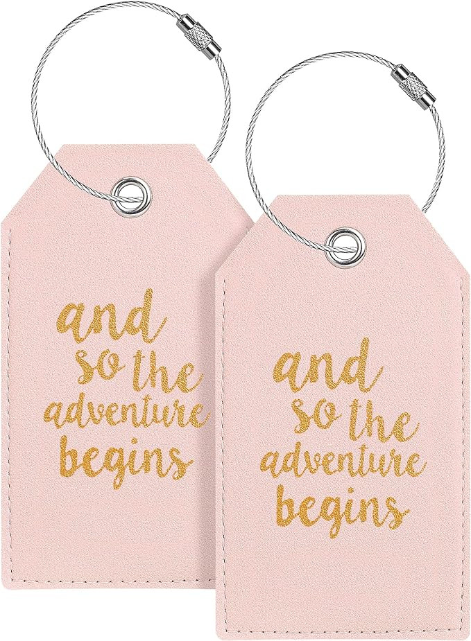 Luggage Tag & Personalized Luggage Tags for Suitcases Leather Bag Tags for Backpacks Handbag Scho... | Amazon (US)