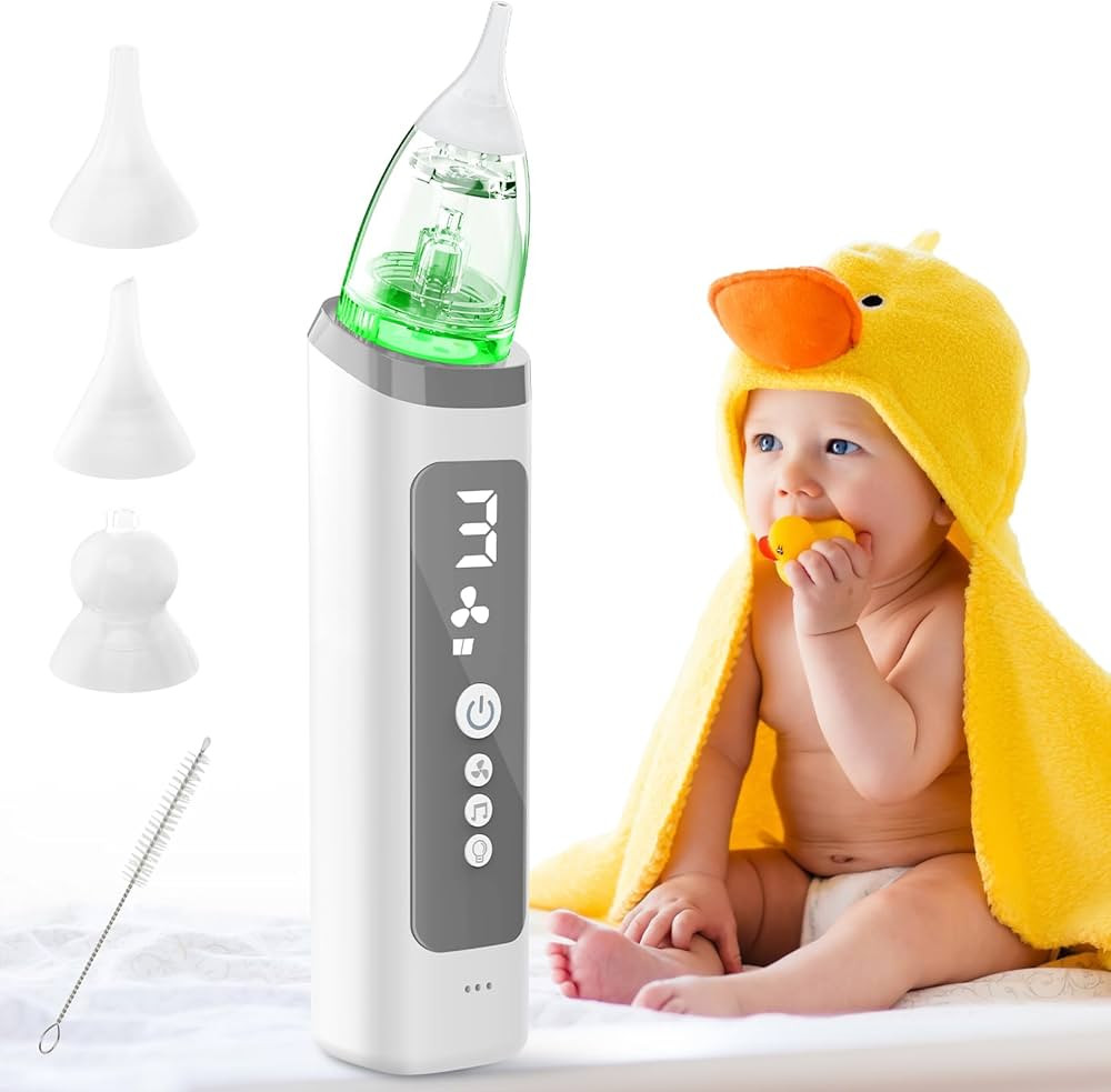 Nasal Aspirator for Baby - Baby Nose Sucker with 3 Suction Levels, Baby Nasal Aspirator, Electric... | Amazon (US)