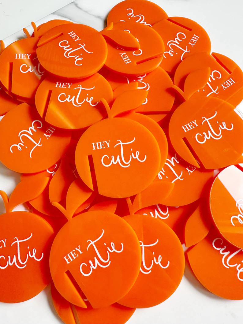 Hey Cutie Theme, Cutie Theme, Tangerine, Cuties, Drink Toppers, Shower Decor, Cutie Party, Orange... | Etsy (Global)