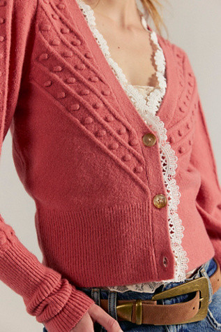 Lace SoftSpun Long Sleeve Cardi | Free People (Global - UK&FR Excluded)
