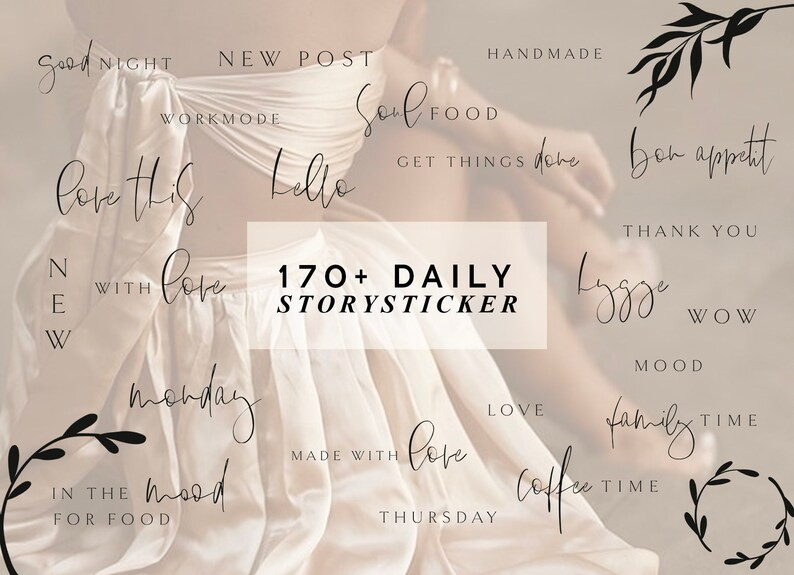 Instagram Story Planner Stickers/ Calligraphy, Standard, Basic, Girlboss, Everyday, Daily, Influe... | Etsy (US)