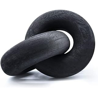 2-Link Wood Chain Link Decor Wood Knot Decor, Home Shelf Decor Hand Carved Boho Bead, Suitable fo... | Amazon (US)