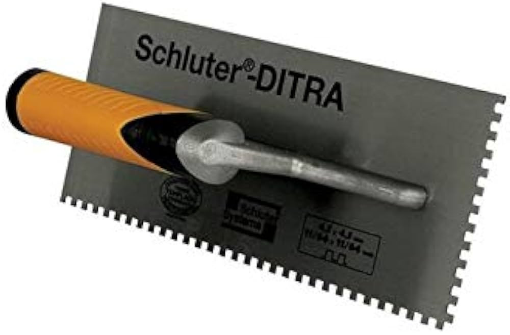 SCHLUTER SYSTEMS DITRA STAINLESS STEEL SQUARE NOTCH TROWEL (11/64" X 1164") | Amazon (US)