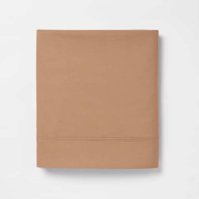 King 300 Thread Count Ultra Soft Flat Sheet Brown - Threshold™ | Target