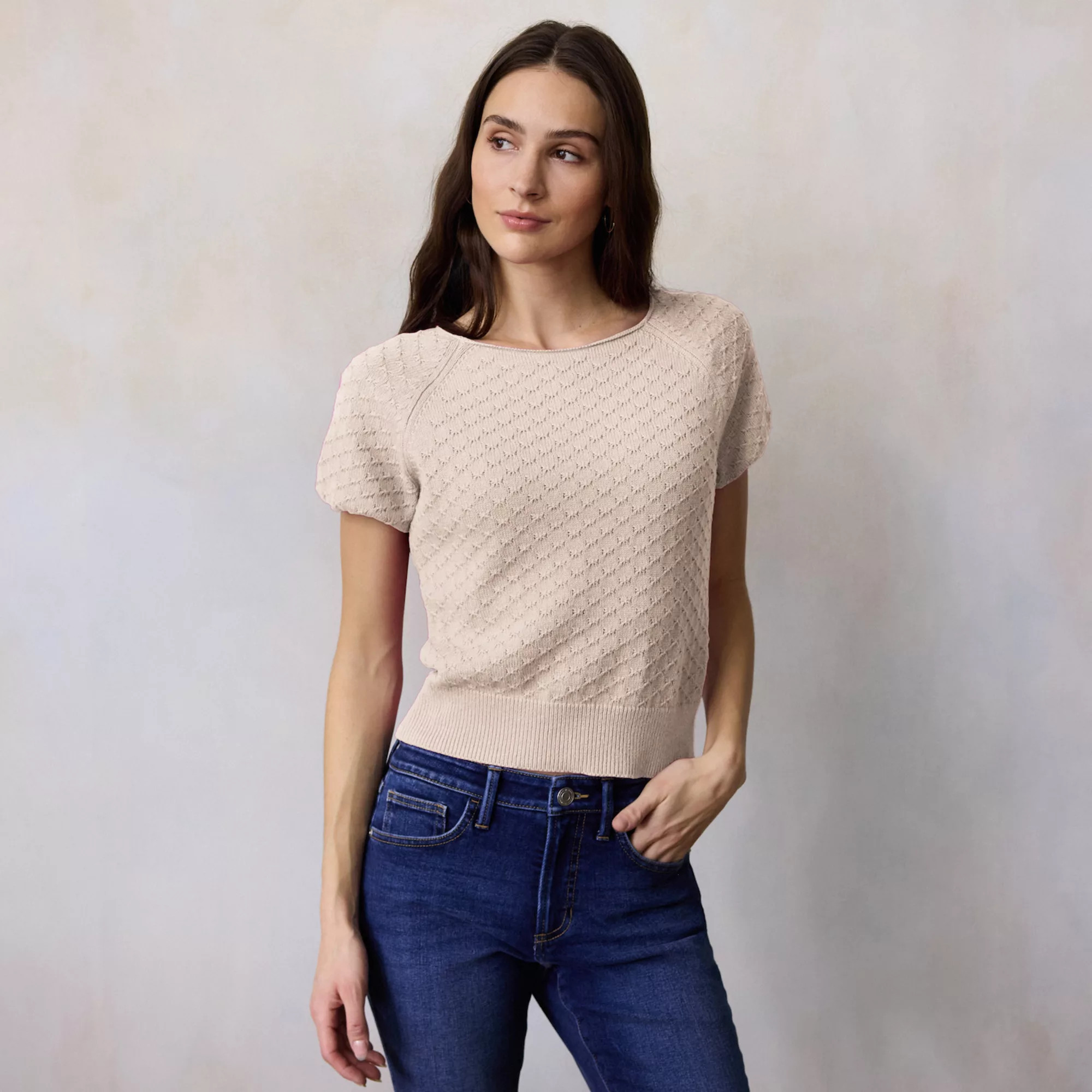 Women's LC Lauren Conrad Raglan Sweater T-Shirt | Kohl's