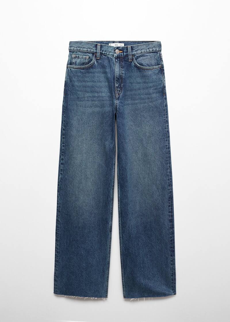 High-waist wideleg jeans -  Women | Mango United Kingdom | MANGO (UK)