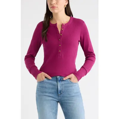 caslon(r) Rib Henley in Blue Windsurfer at Nordstrom, Size Xx-Large | Nordstrom