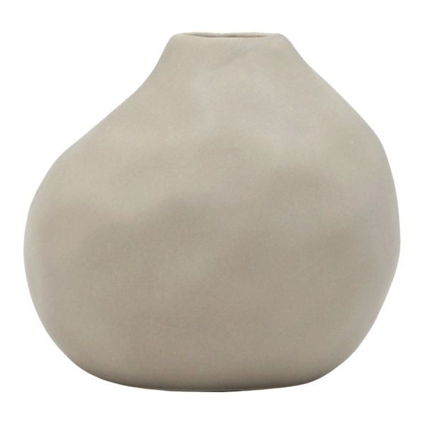 Grey Ceramic Vase, 3.8", Neutral, sold by At Home | At Home