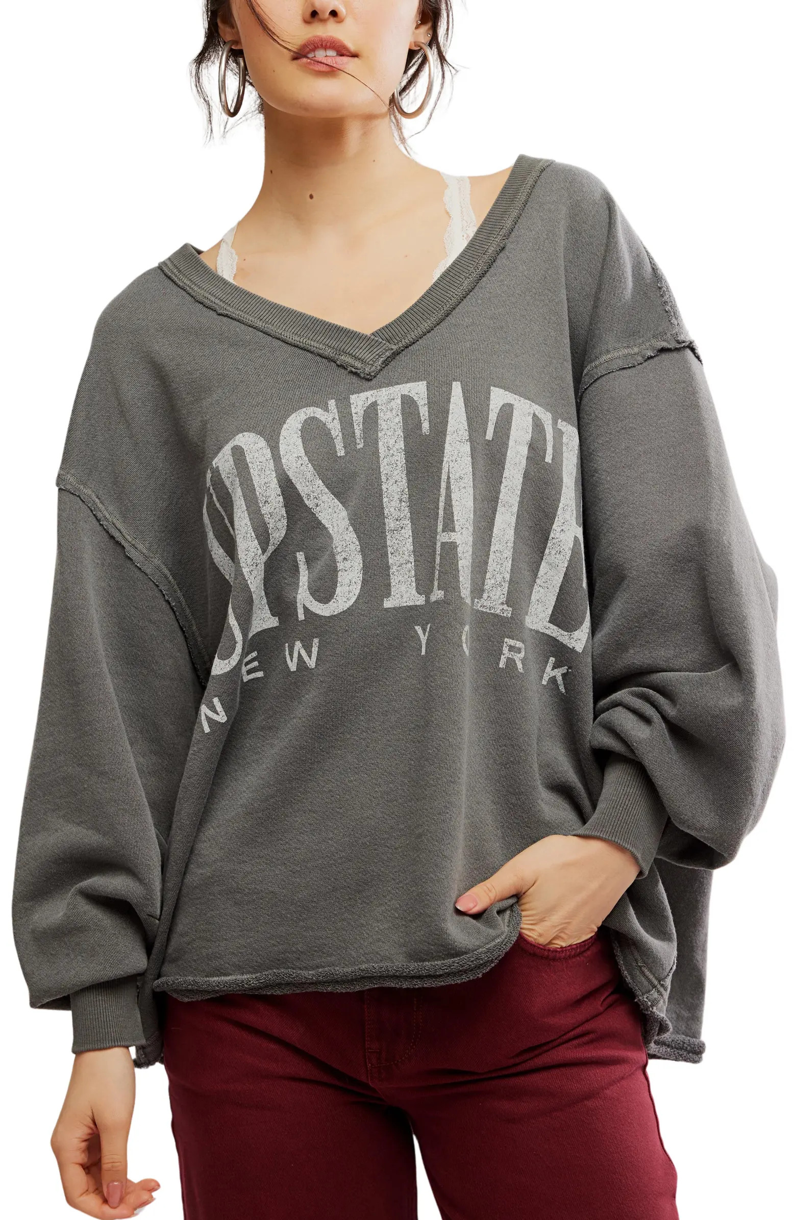 WTF Venice Oversize Cotton Blend Graphic Sweatshirt | Nordstrom