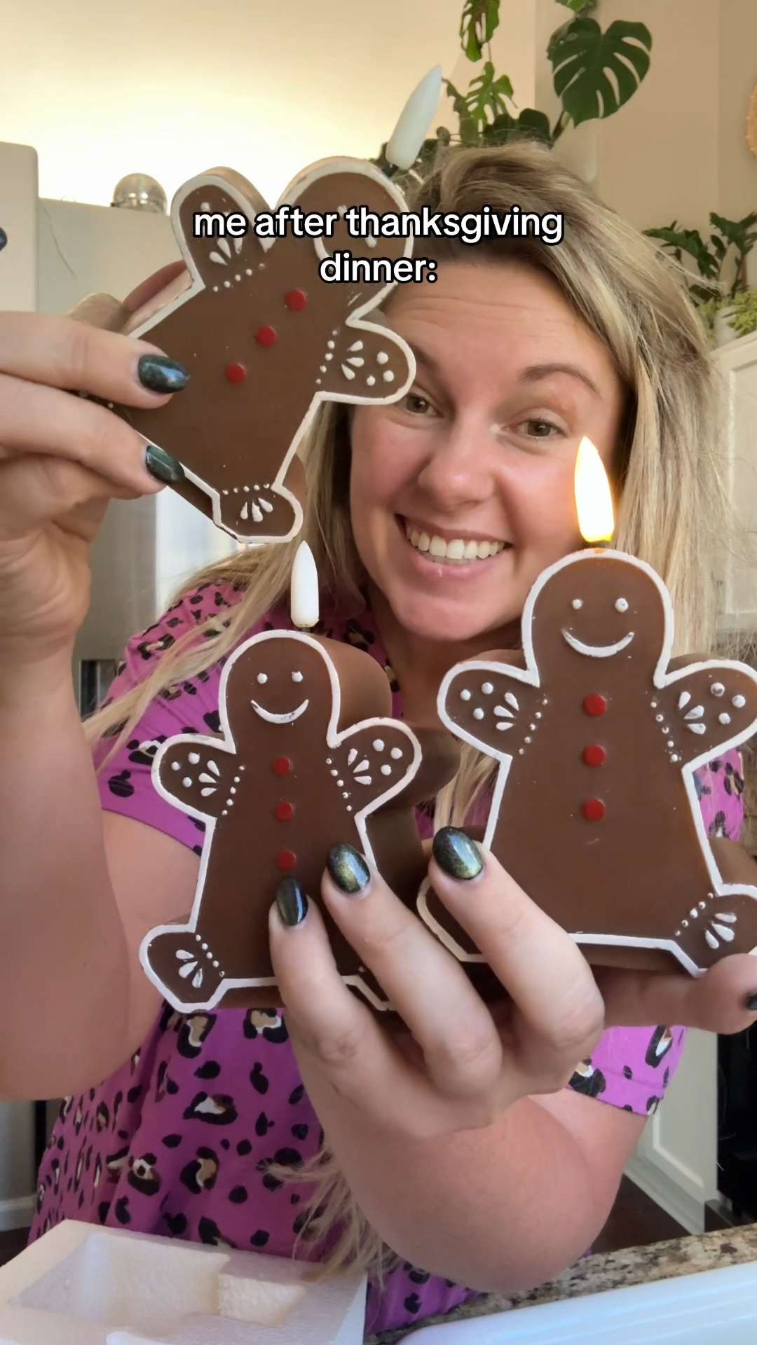 Seasonal decorating gets even better with candles that give all the charm without the worry of an open flame. The gingerbread design brings a playful touch that works from day one of the holidays. 

 #LTKSeasonal #LTKHome #LTKSaleAlert