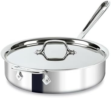 All-Clad D3 3-Ply Stainless Steel Sauté Pan 4 Quart Induction Oven Broiler Safe 600F Pots and Pa... | Amazon (US)