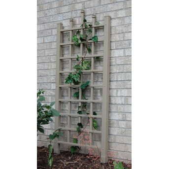 DuraTrel 28-in W x 64-in H Mocha Vinyl Traditional Garden Trellis | Lowe's
